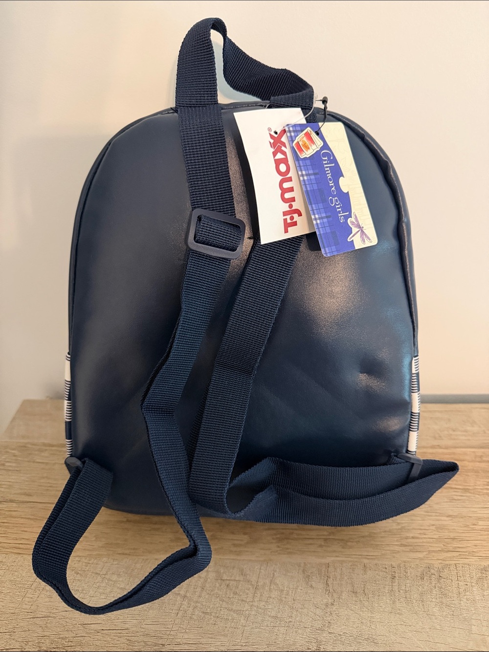 Warner Bros. Gilmore Girls Navy and White Checkered Mini Backpack - Picture 2 of 6
